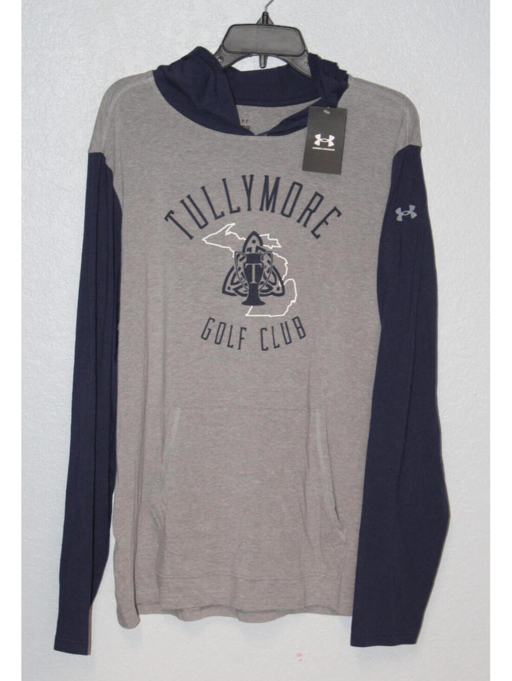 NEW Tullymore Golf Resort x Under Armour All Day Hoodie Hooded T Shirt Men LARGE